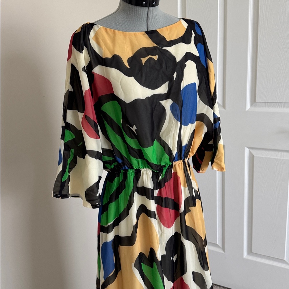 Multicolor Abstract Maxi Dress - Picture 2 of 3